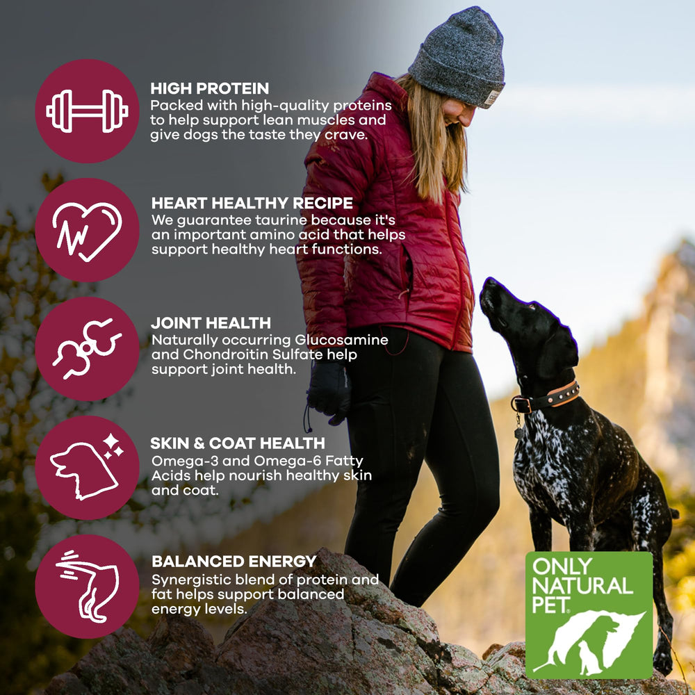 Only Natural Pet EasyRaw suitable for puppies and dogs across life stages.