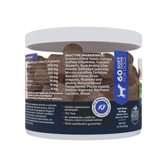 Only Natural Pet L-Theanine Chamomile Lemon Balm – visual featuring calming ingredients for dogs.