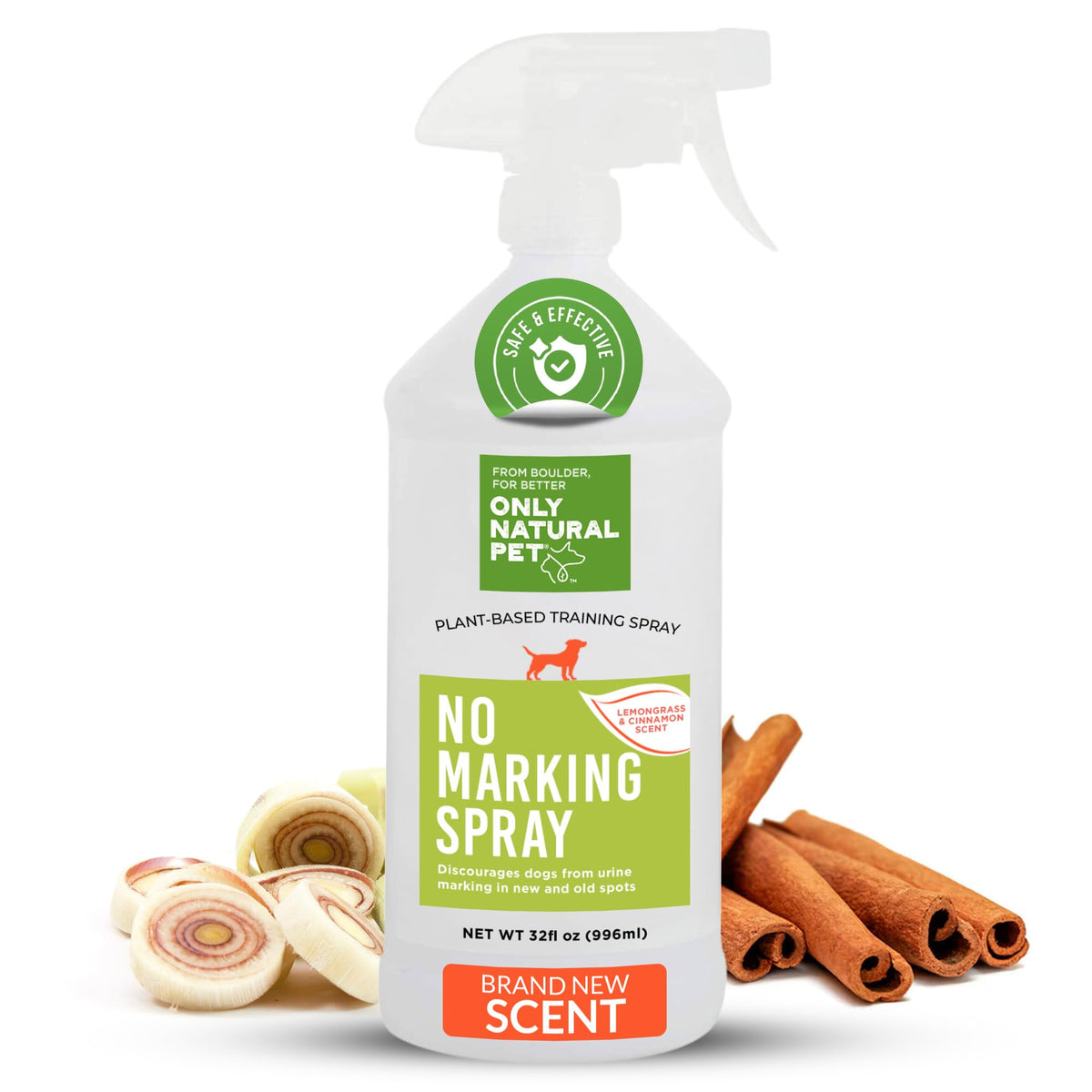 Only Natural Pet No Marking Deterrent Spray bottle for indoor use, supports potty training.