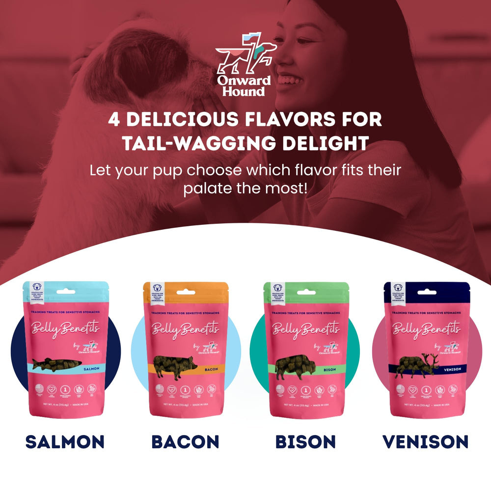 Onward Hound single-protein closeup, digestion-friendly nutrition and steady energy