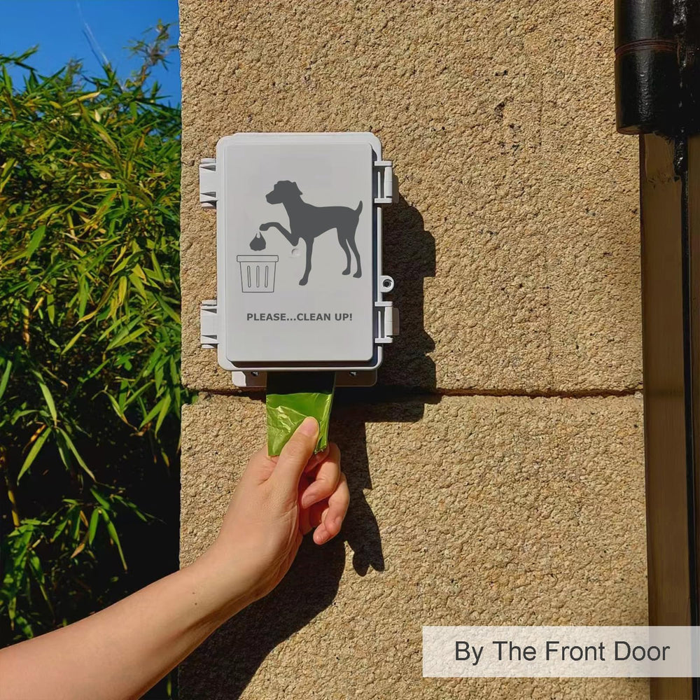 Onybte outdoor weatherproof dog bag dispenser withstands elements to keep bags dry.