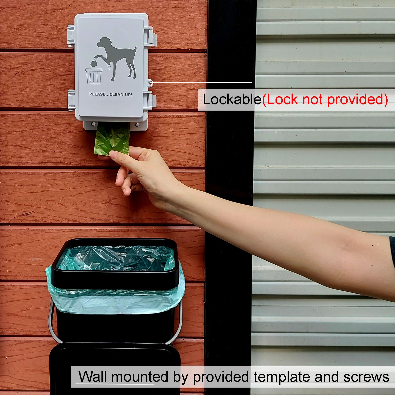 Onybte poop-bag-dispenser-lid-closeup demonstrates quick bag access for cleanup.