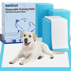Oomicat Puppy Pads XL 34x28 shows extra-large coverage for easy potty training.