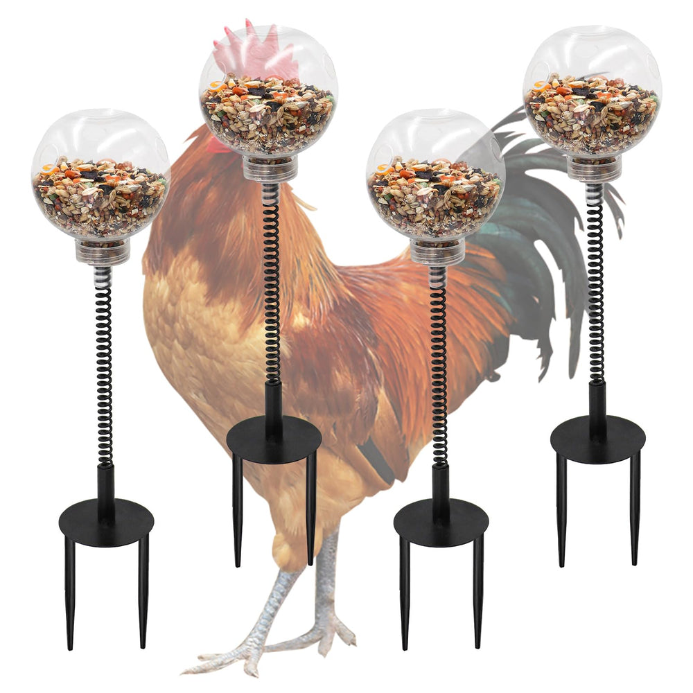 Oooct chicken peck toy top ball releases treats when pecked for enrichment