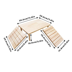 Oooct climbing ramp grooves promote grip and active behavior for small reptiles.