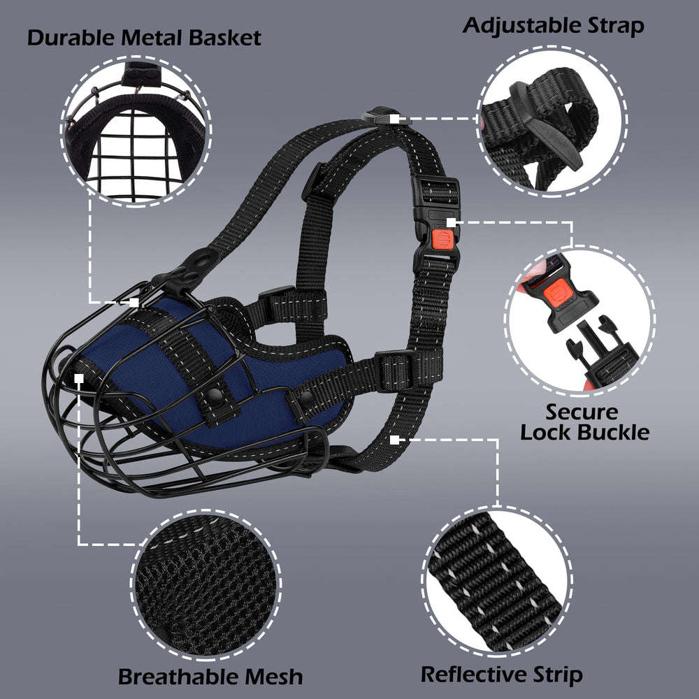 OOPSDOGGY Pitbull muzzle close-up highlights adjustable nylon straps for a custom fit