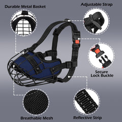 OOPSDOGGY Pitbull muzzle close-up highlights adjustable nylon straps for a custom fit