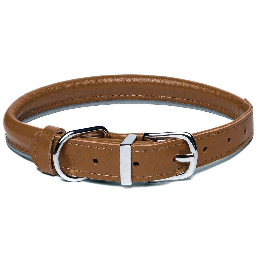 OOPSDOGGY rolled leather collar XL size diagram for accurate sizing