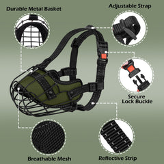 OOPSDOGGY muzzle's stainless steel wire construction ensures durability and long-lasting use