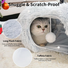 OOZAZEMM collapsible donut cat tunnel folds for easy storage and setup.