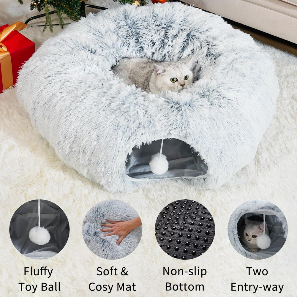 OOZAZEMM multiple-configuration cat tunnel supports circle, S-shape, and semi-circle layouts.