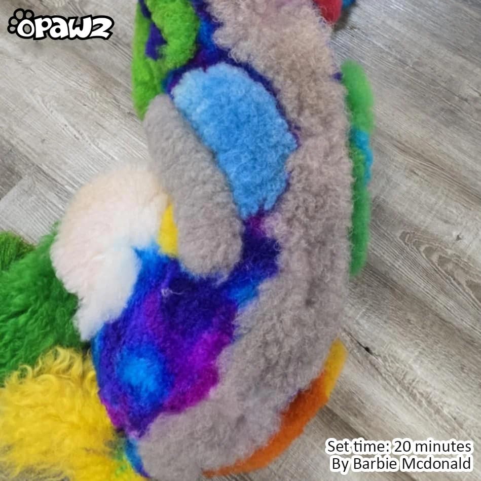OPAWZ coat application shows even coverage for vibrant ash-grey results.