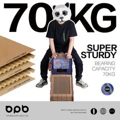 opbodqo cardboard scratcher board side enables claws sharpening on the go.