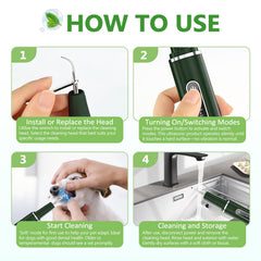 Opdent six-mode operation display demonstrates adjustable cleaning options.
