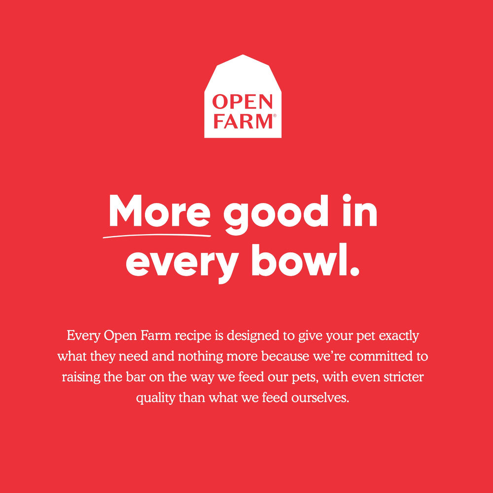 Open Farm Bone Broth on meals as a protein-rich topper for dogs and cats.