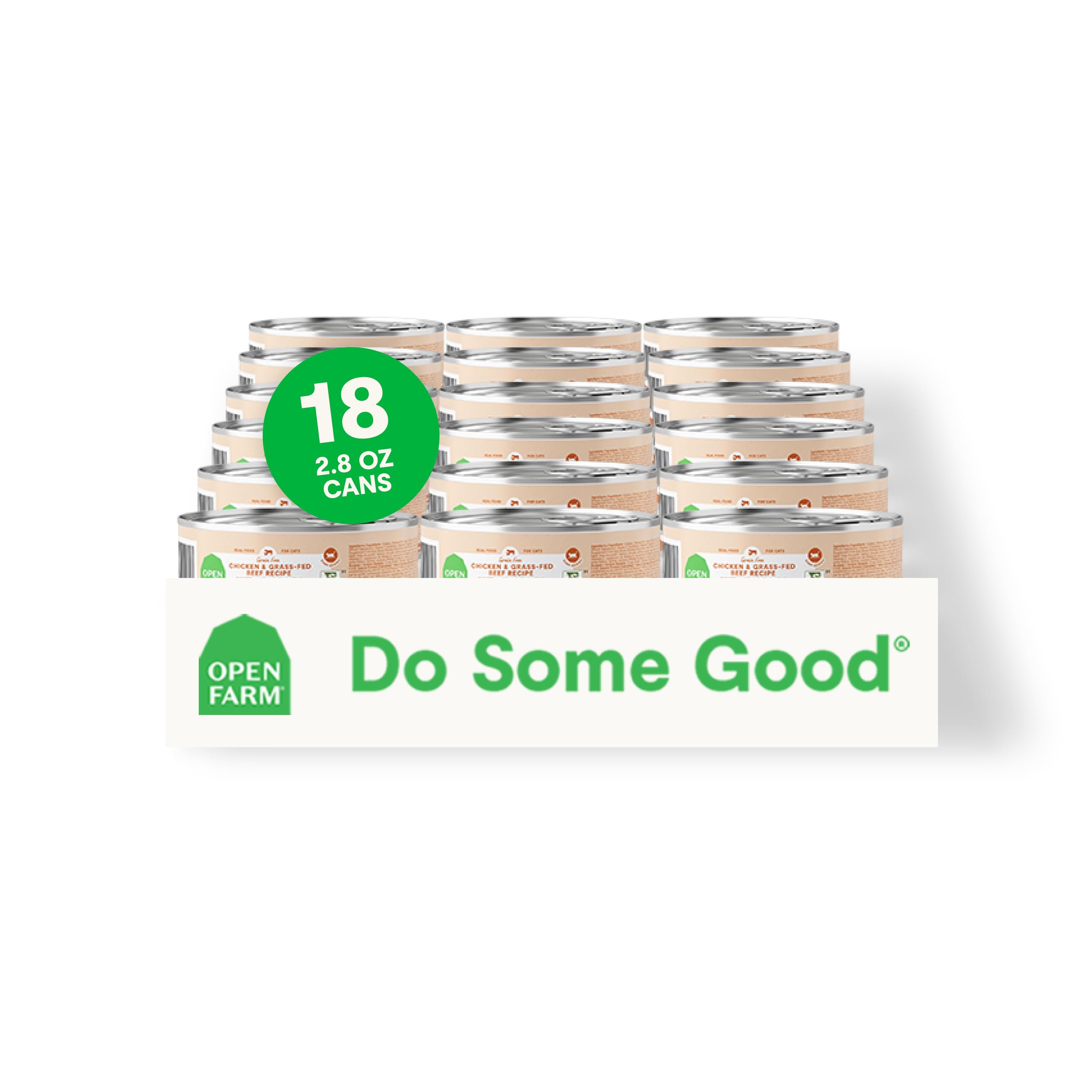 Open Farm canned cat food pate bowl highlights smooth texture appealing to picky eaters.