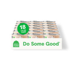 Open Farm canned cat food pate bowl highlights smooth texture appealing to picky eaters.
