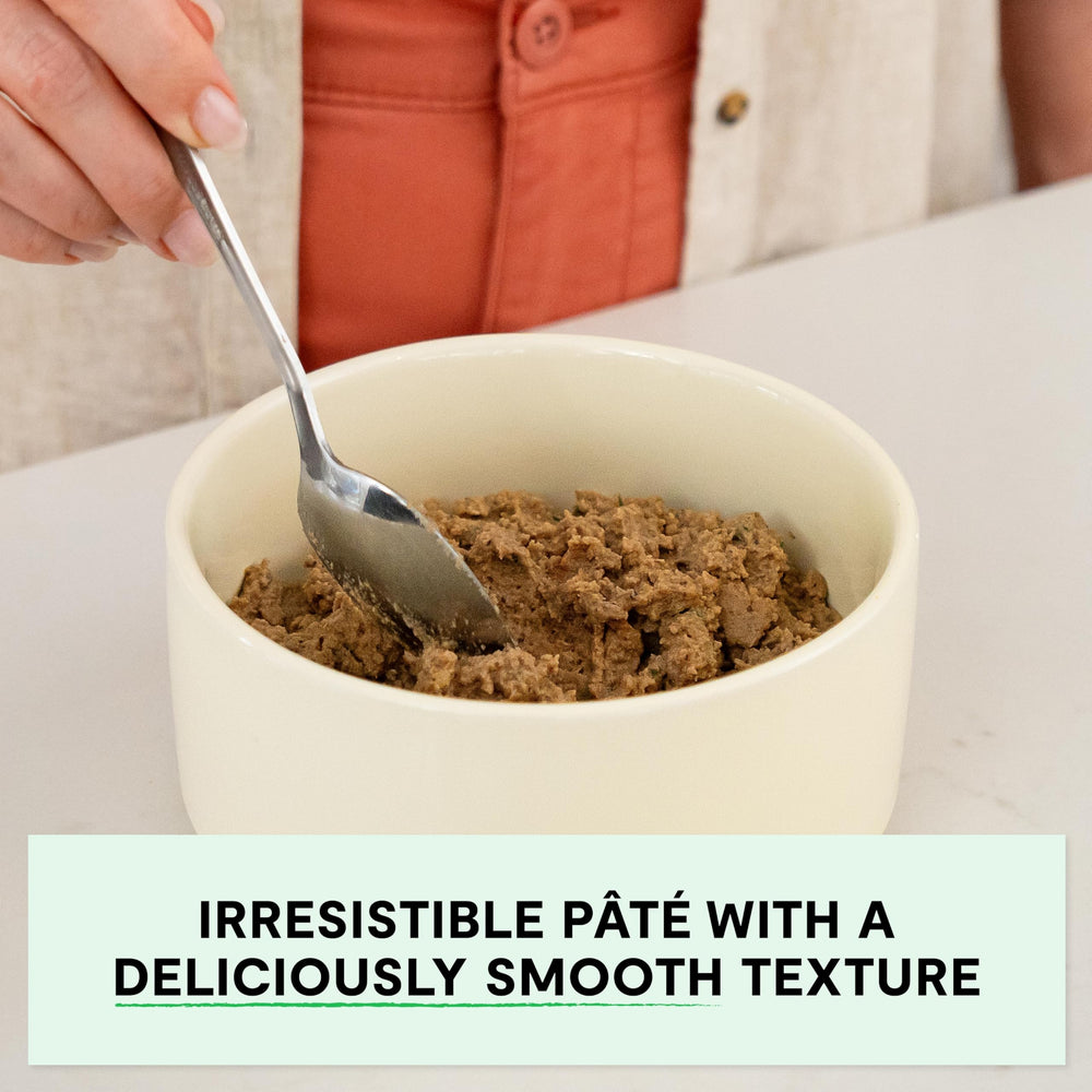 Open Farm pate highlights meat-first beef as the primary ingredient for flavorful nutrition.