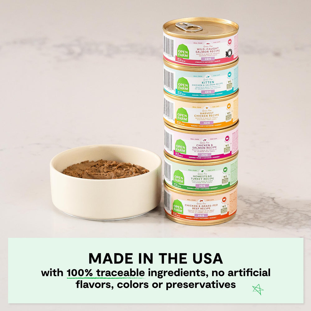 Open Farm eco-packaging emphasizes farm-to-bowl traceability and ethical sourcing.