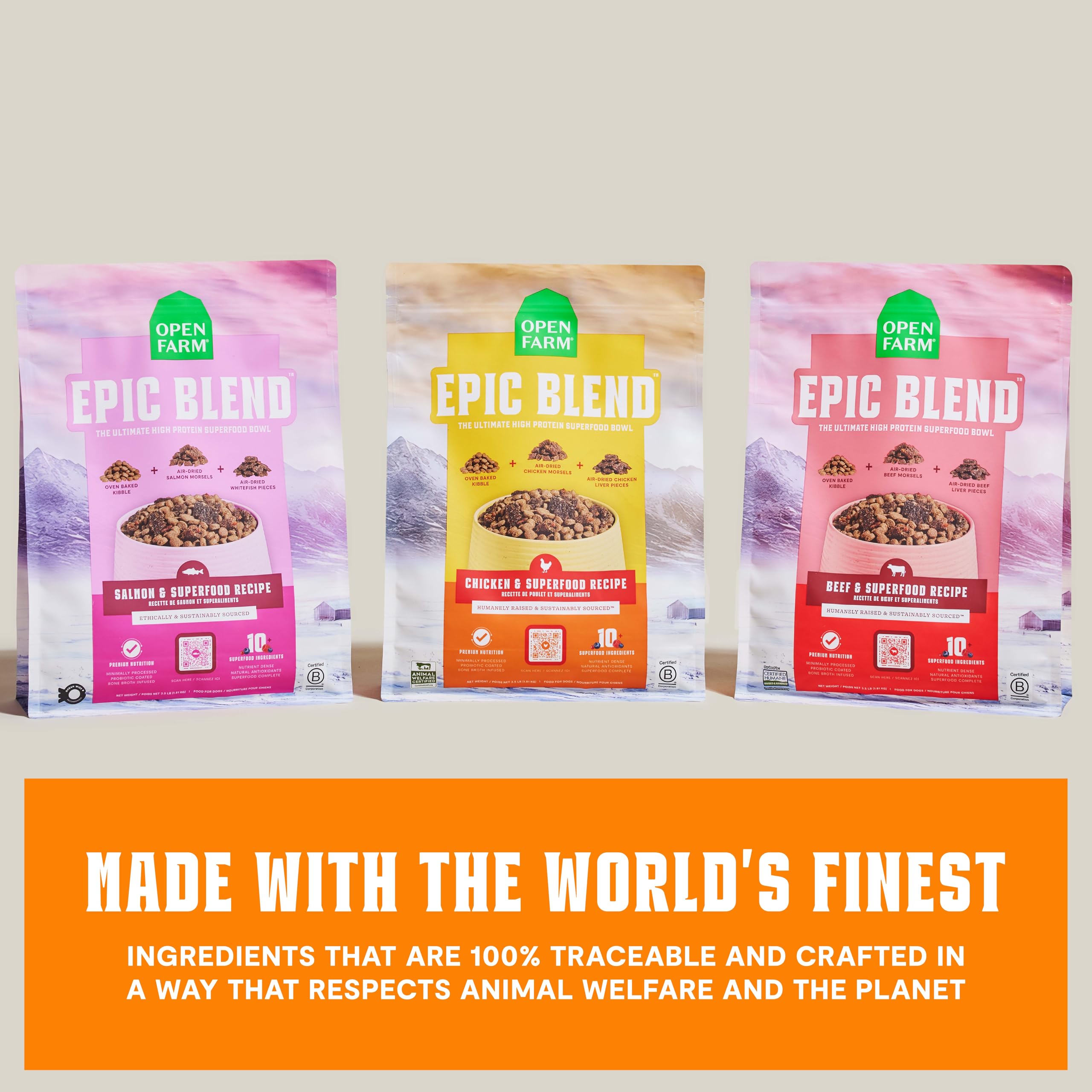 Open Farm Epic Blend superfoods-ingredients; antioxidants support overall wellness.