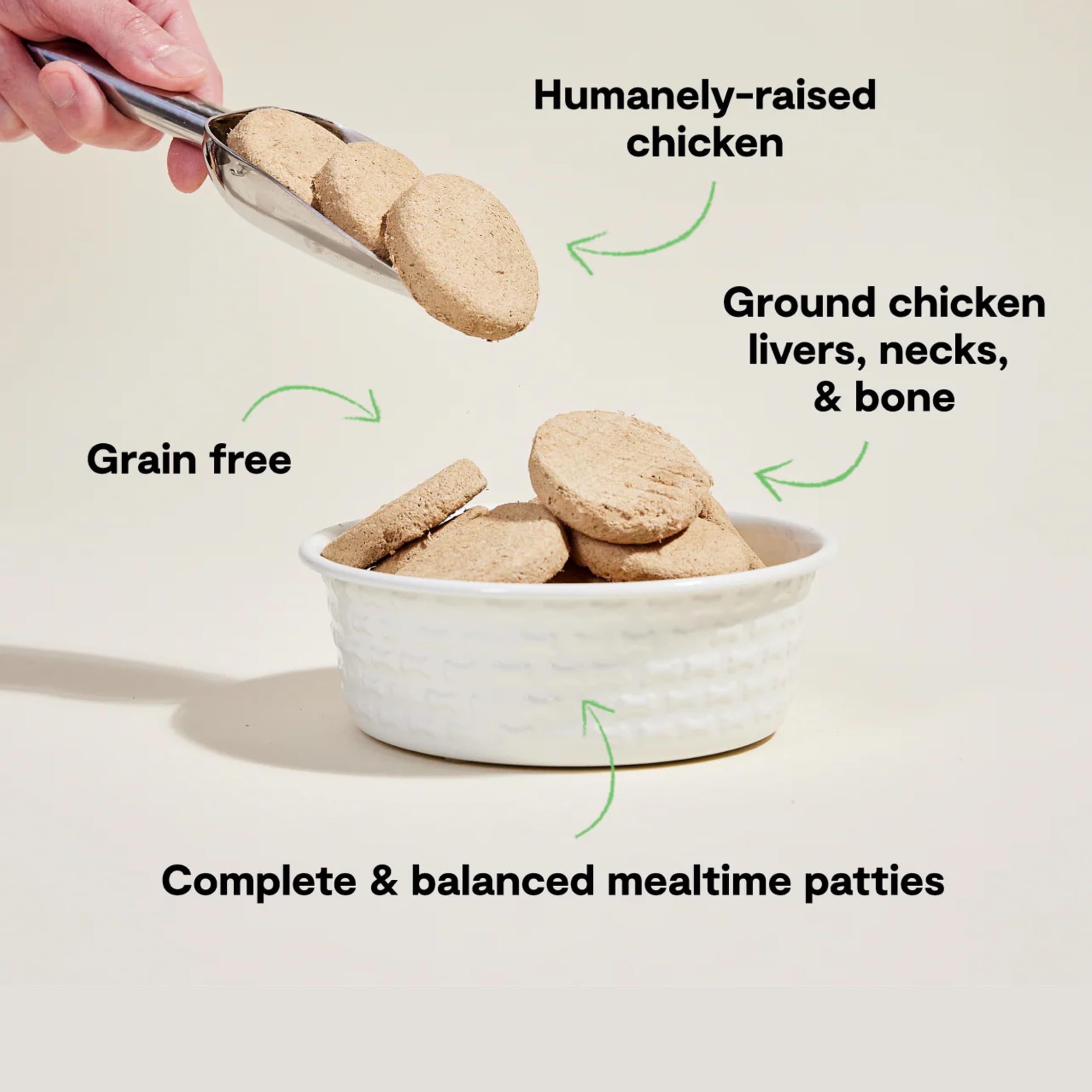 Open Farm ingredients bowl shows chicken, organs, and veggies for a nutrient-dense option.
