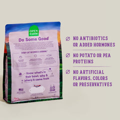 Open Farm Goodbowl ingredient panel showing simple, non-GMO components.