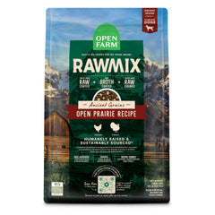 Open Farm RawMix dry dog food bag for convenient daily feeding.