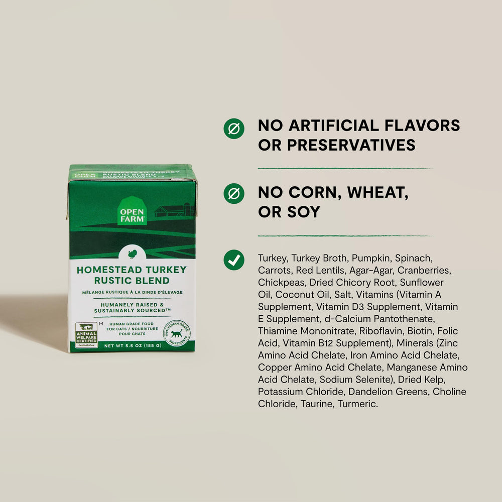 Open Farm Rustic Blend bone broth gloss signals hydration and savory aroma.
