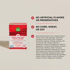 Open Farm Rustic Blend cans on display highlighting convenient, complete nutrition