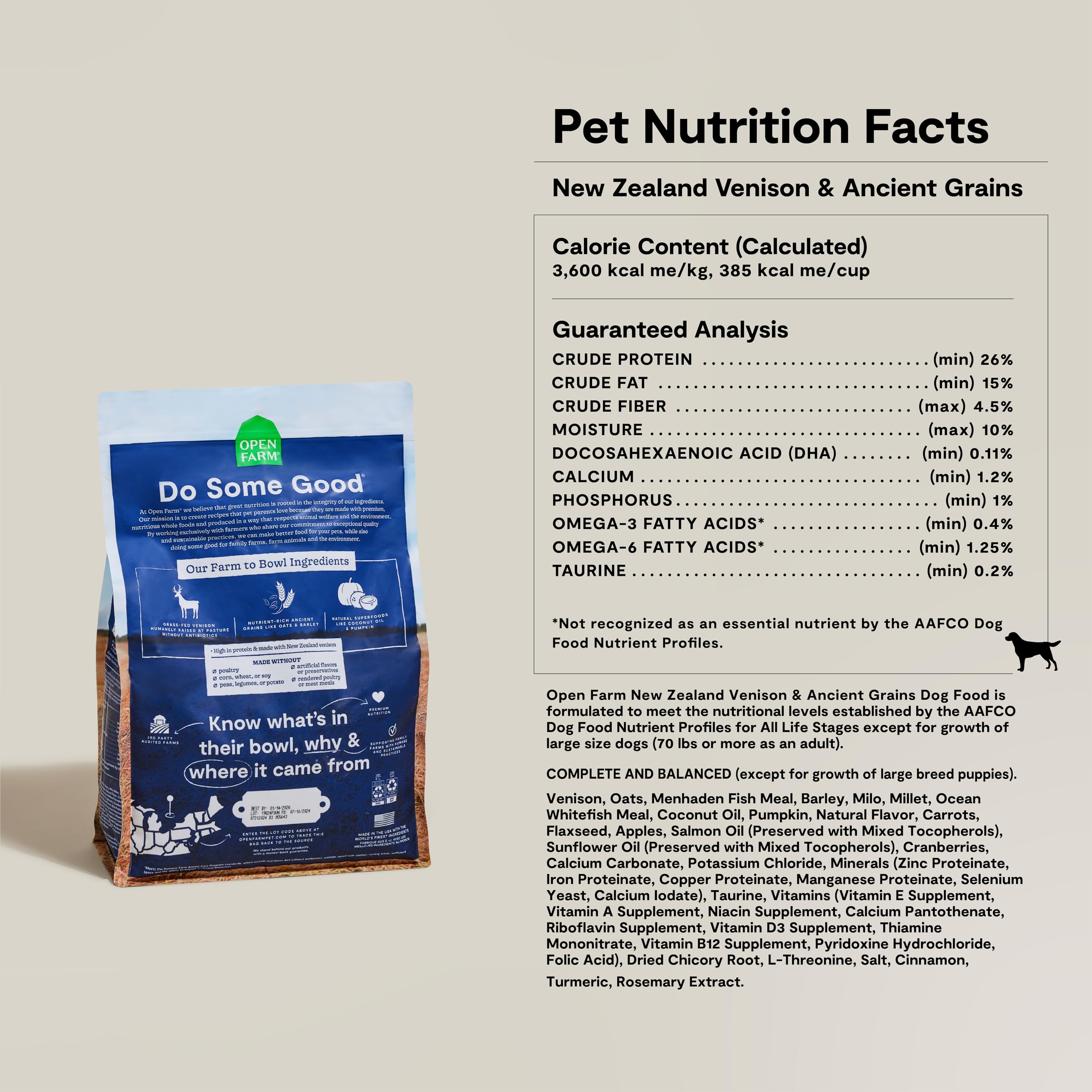 Open Farm sensitive-stomachs formula kibble suitable for dogs with gentle digestion needs.