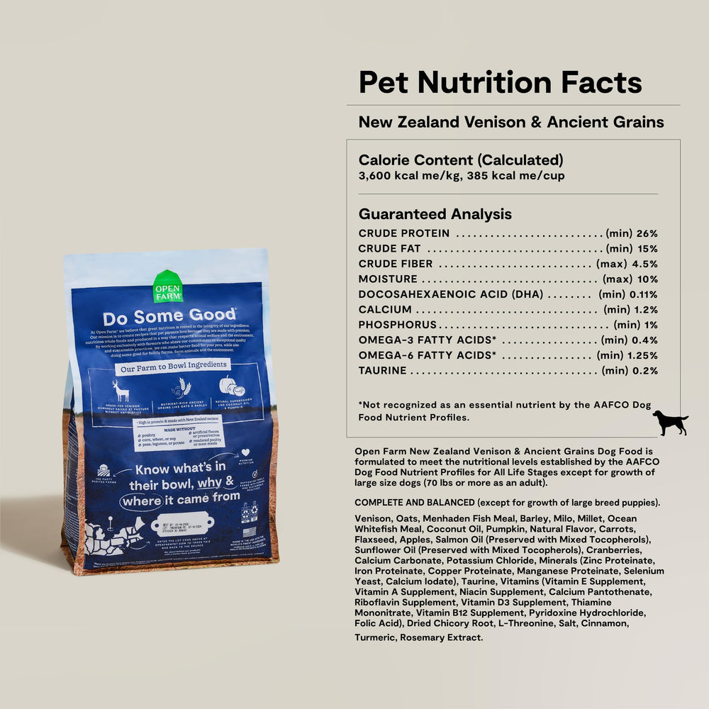 Open Farm sensitive-stomachs formula kibble suitable for dogs with gentle digestion needs.