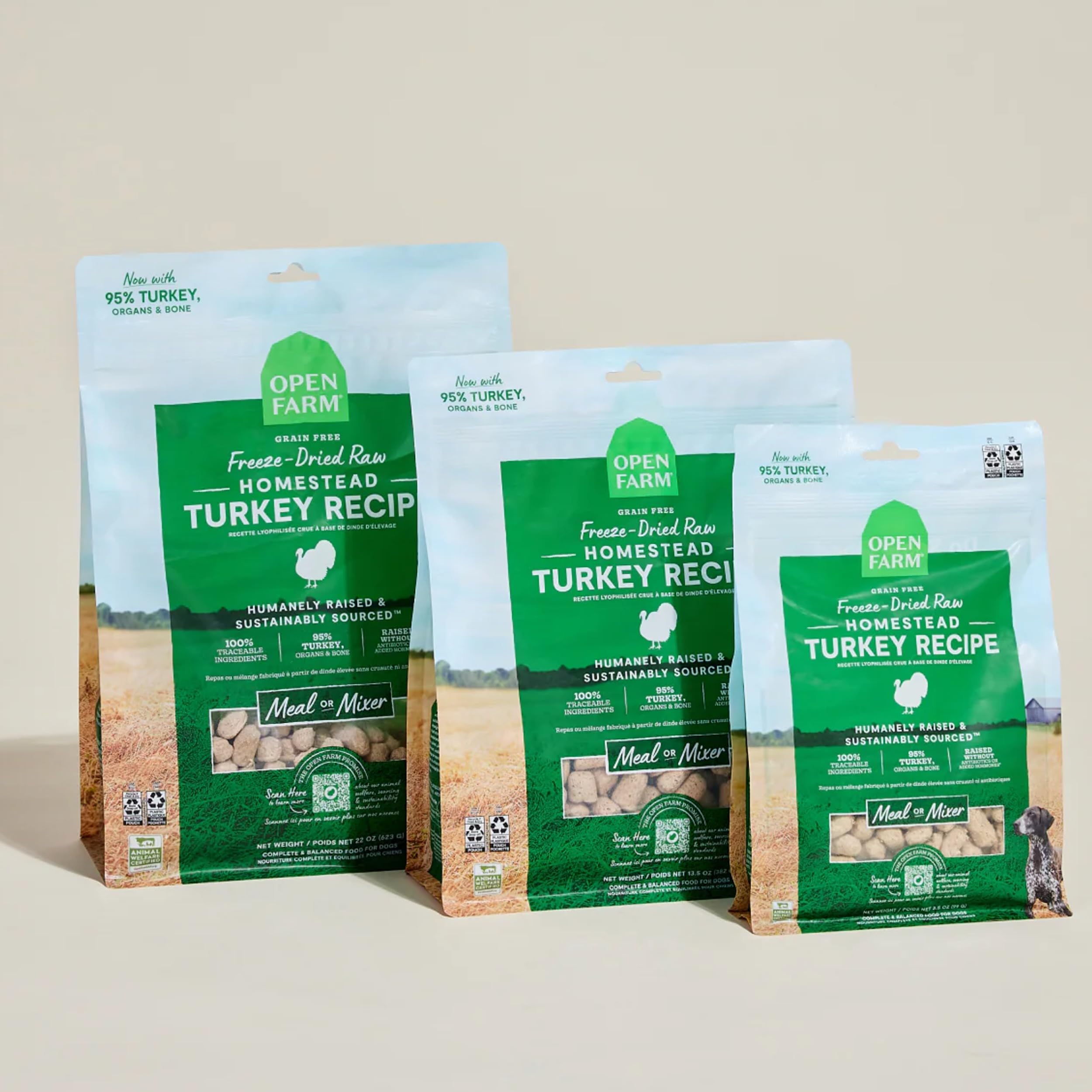 Open Farm serving as a topper over kibble to boost flavor.