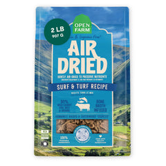 Open Farm Surf & Turf air-dried dog food front view, protein-forward meal option.