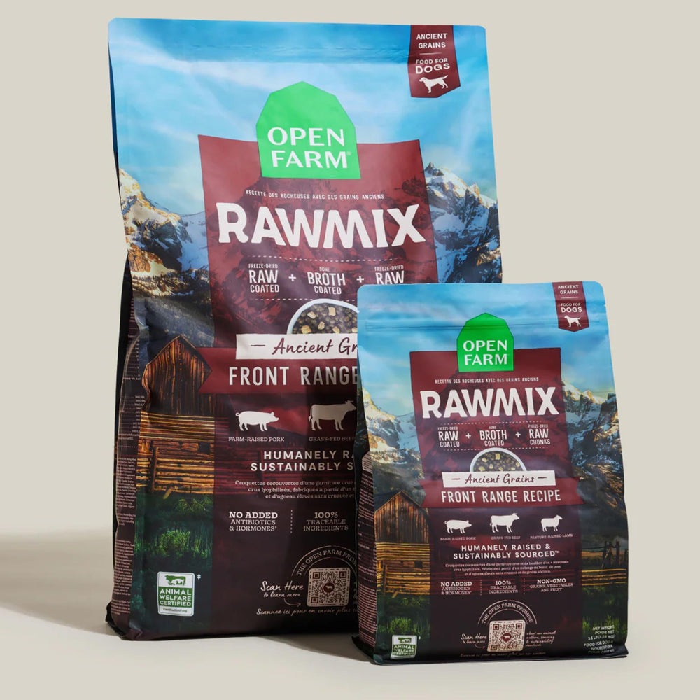 Open Farm ingredients come from third-party welfare-certified farms for sustainability.