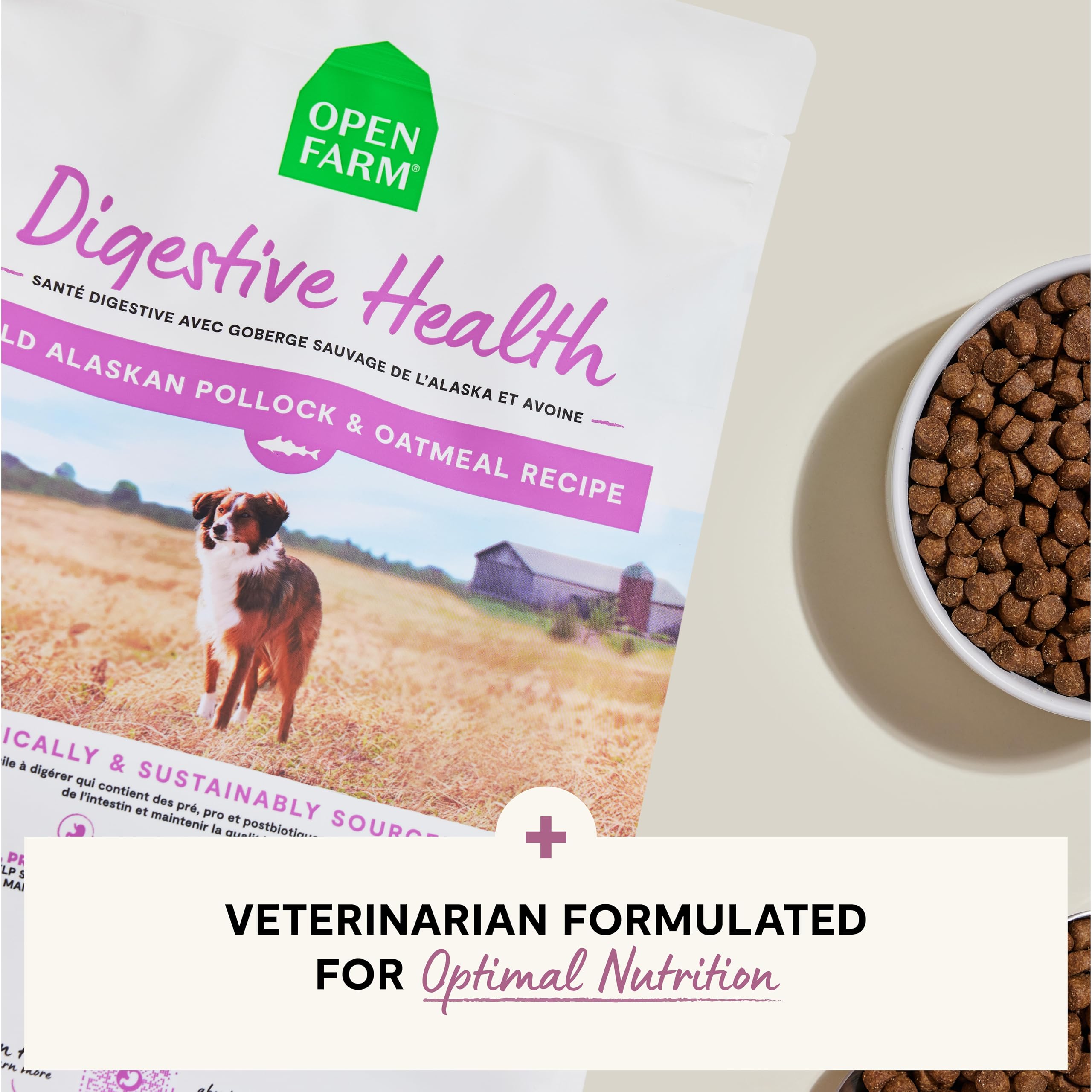 Open Farm USA-made farm-to-bowl kibble supporting animal welfare and planet-friendly sourcing.