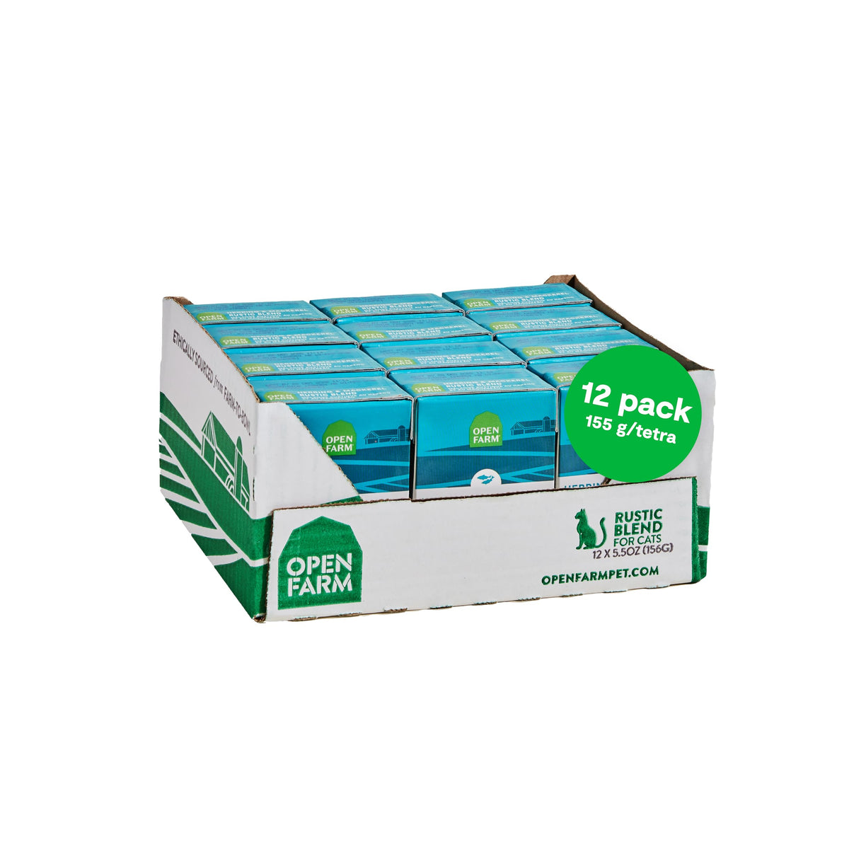Open Farm Rustic Blend packaging highlights human-grade ingredients for trust.