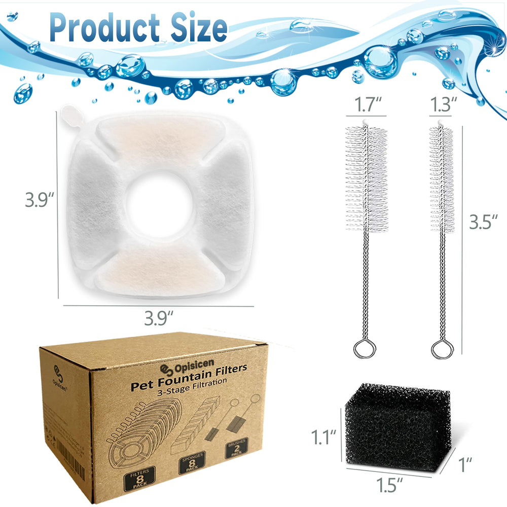 OPISICEN large cleaning brush designed to reach fountain corners for thorough maintenance.