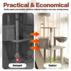 OSPNIEEK 15.7 inch scratching pole with screws and Allen key for DIY refurbishment
