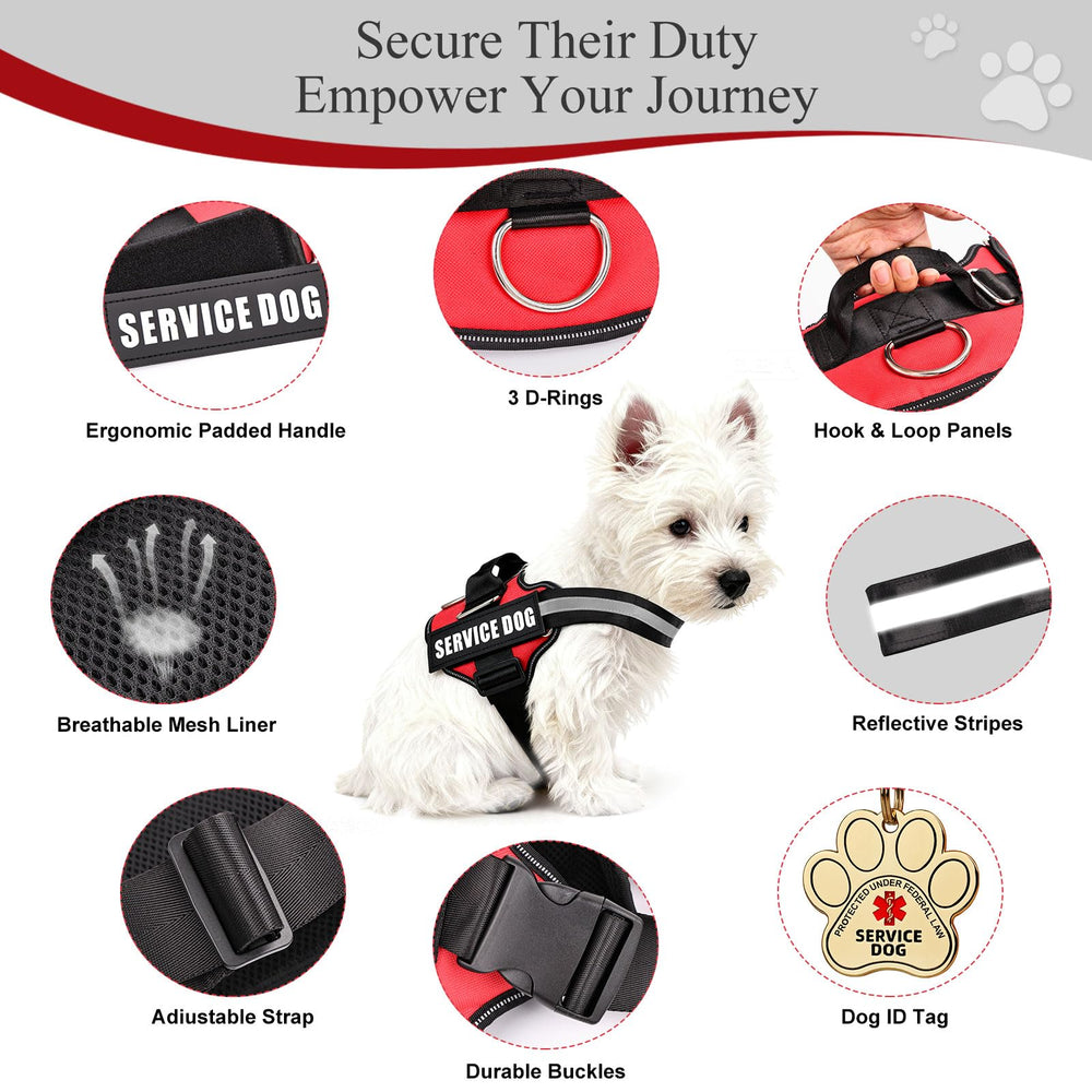 Opstin service dog ID tag included in the kit for quick identification.
