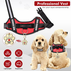 Opstin service dog vest showing D-ring leash attachment for easy control.