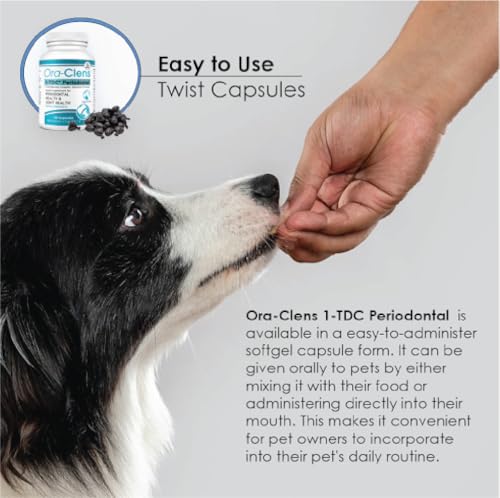 Ora-Clens 1-TDC softgel with dogs and cats, easy daily dose