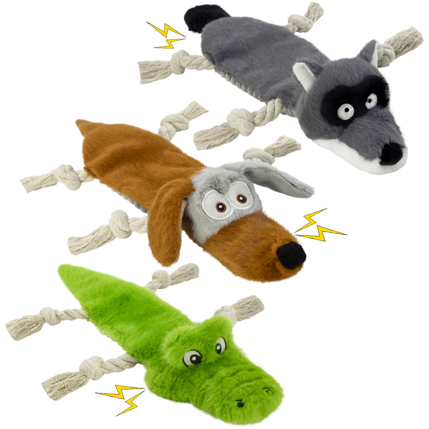 OraneeeO crocodile toy with squeaker and crinkle for interactive play