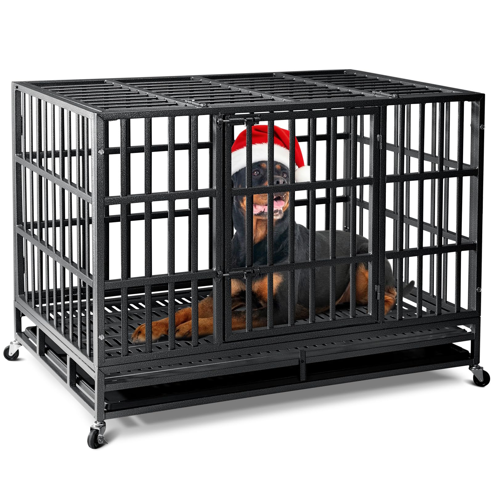 Oranland 48-inch heavy-duty crate assembly shows sturdy build for safe containment.