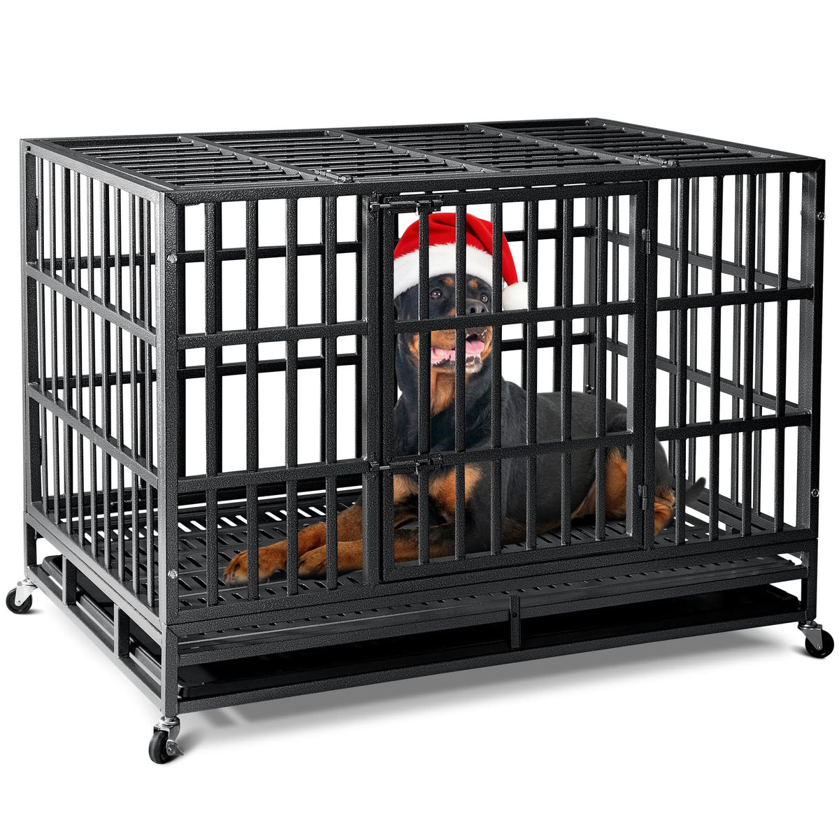 Oranland 48-inch heavy-duty crate assembly shows sturdy build for safe containment.