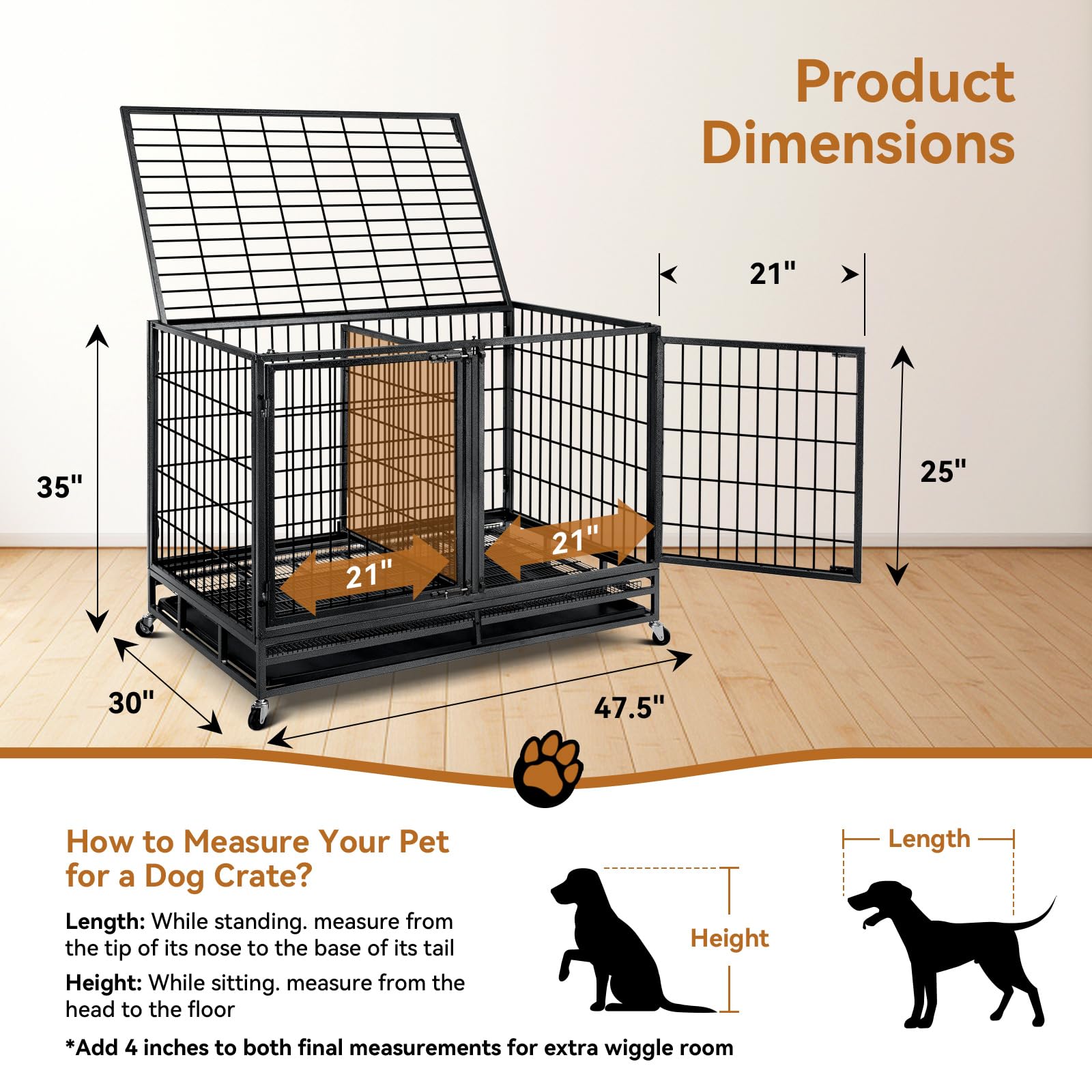 Oranland wheels-on-crate image demonstrates easy mobility for rearranging spaces or cleaning
