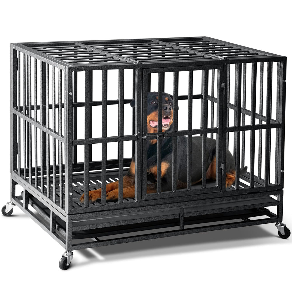 Oranland dog crate in use with bed illustrates secure cozy space