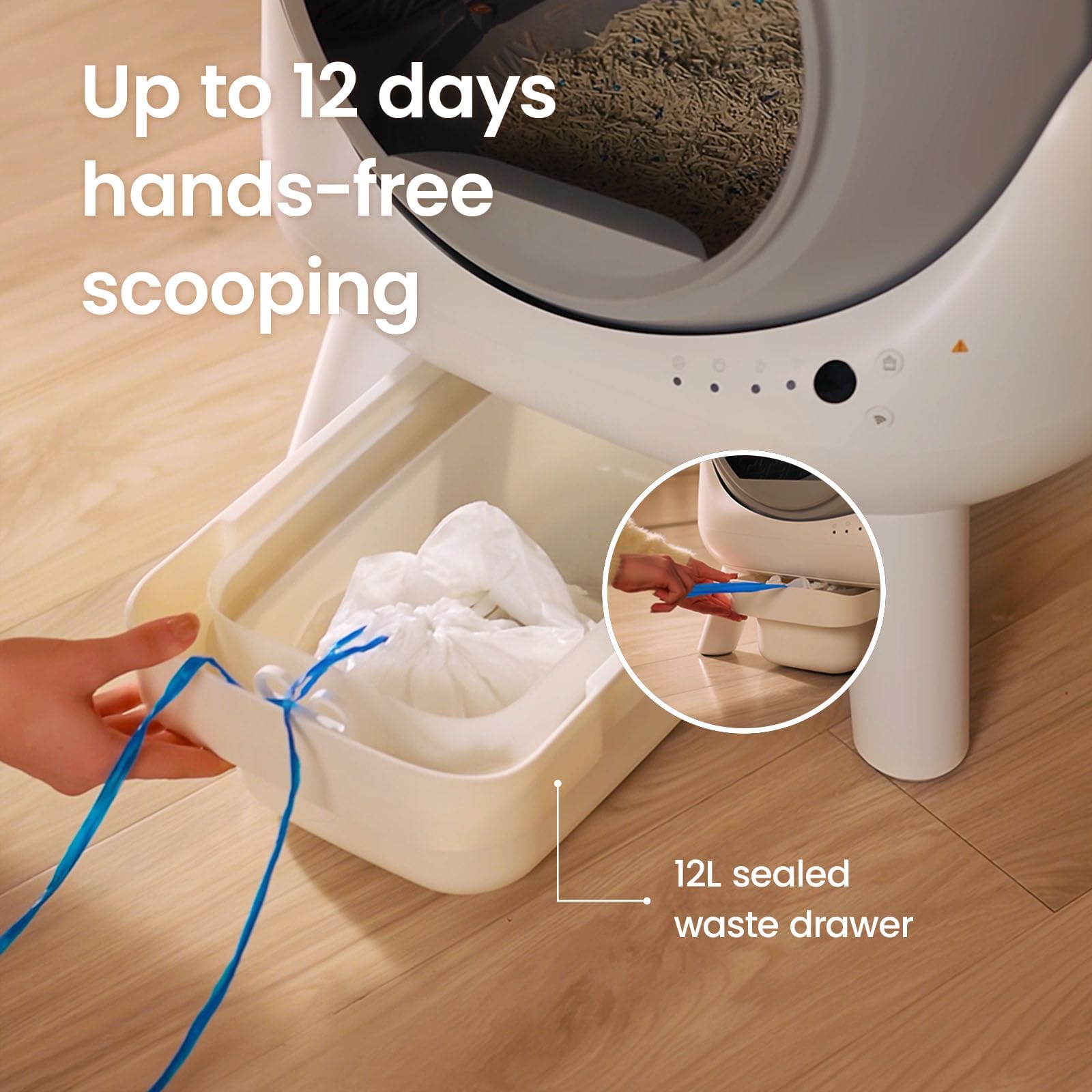 ELS PET Orbitie compatible-litters image shows clay, mineral, and mixed litter compatibility.