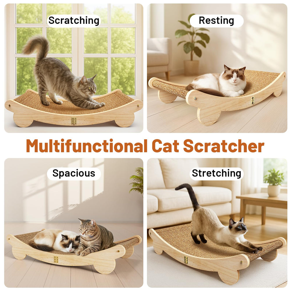 ORDORA solid oak cat perch provides sturdy daily-use support.