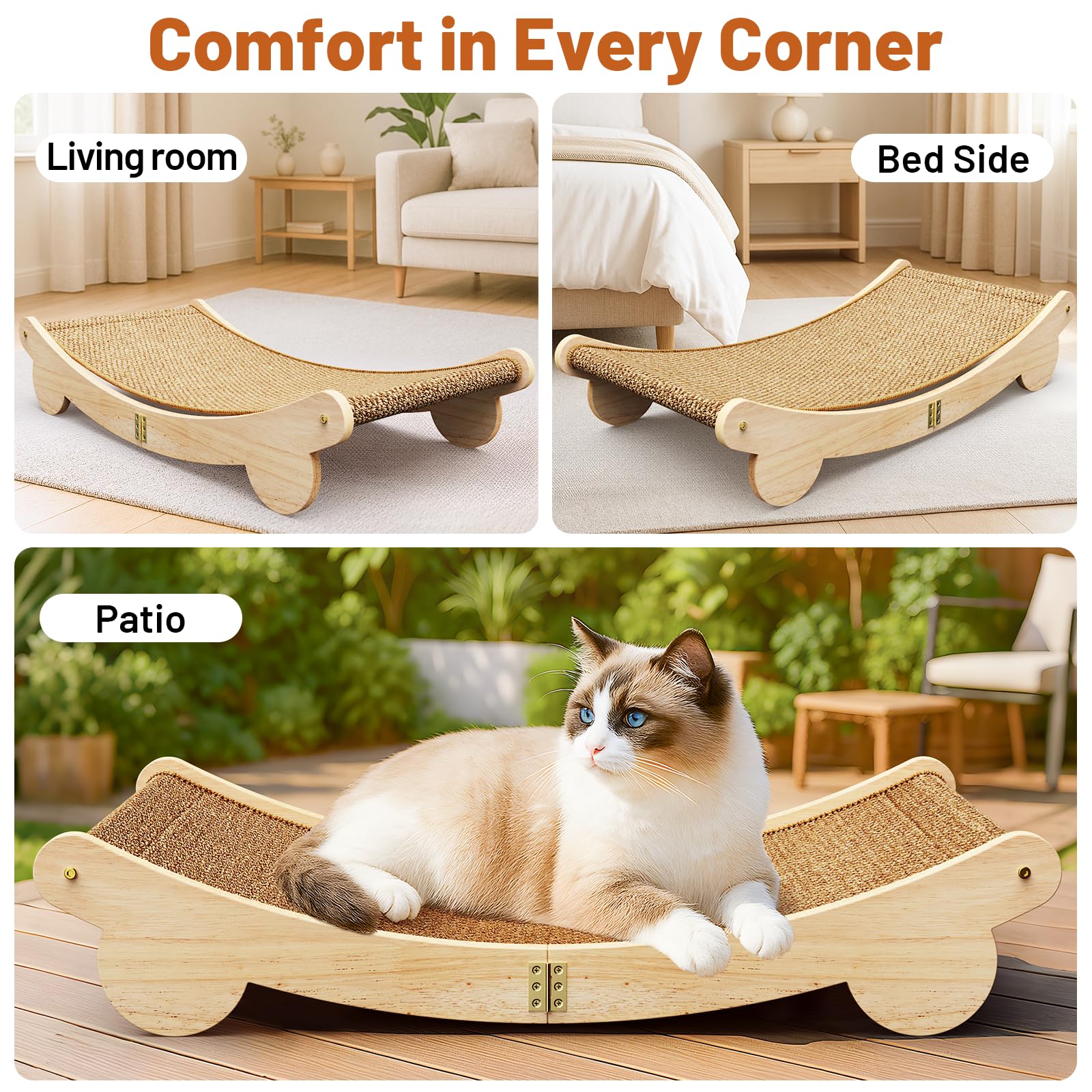 ORDORA two-cat-friendly nap space fits multi-cat households.