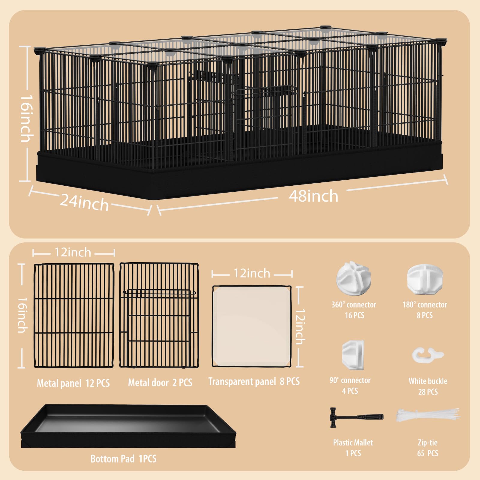 Orekemo 0-5-inch mesh safety keeps tiny paws safe during play.